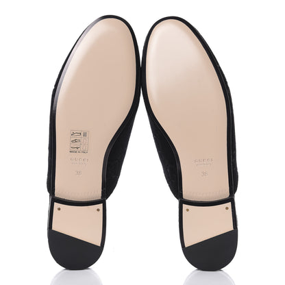 Gucci Velvet GG Monogram Womens Princetown Slippers 36 Black 5 of 11