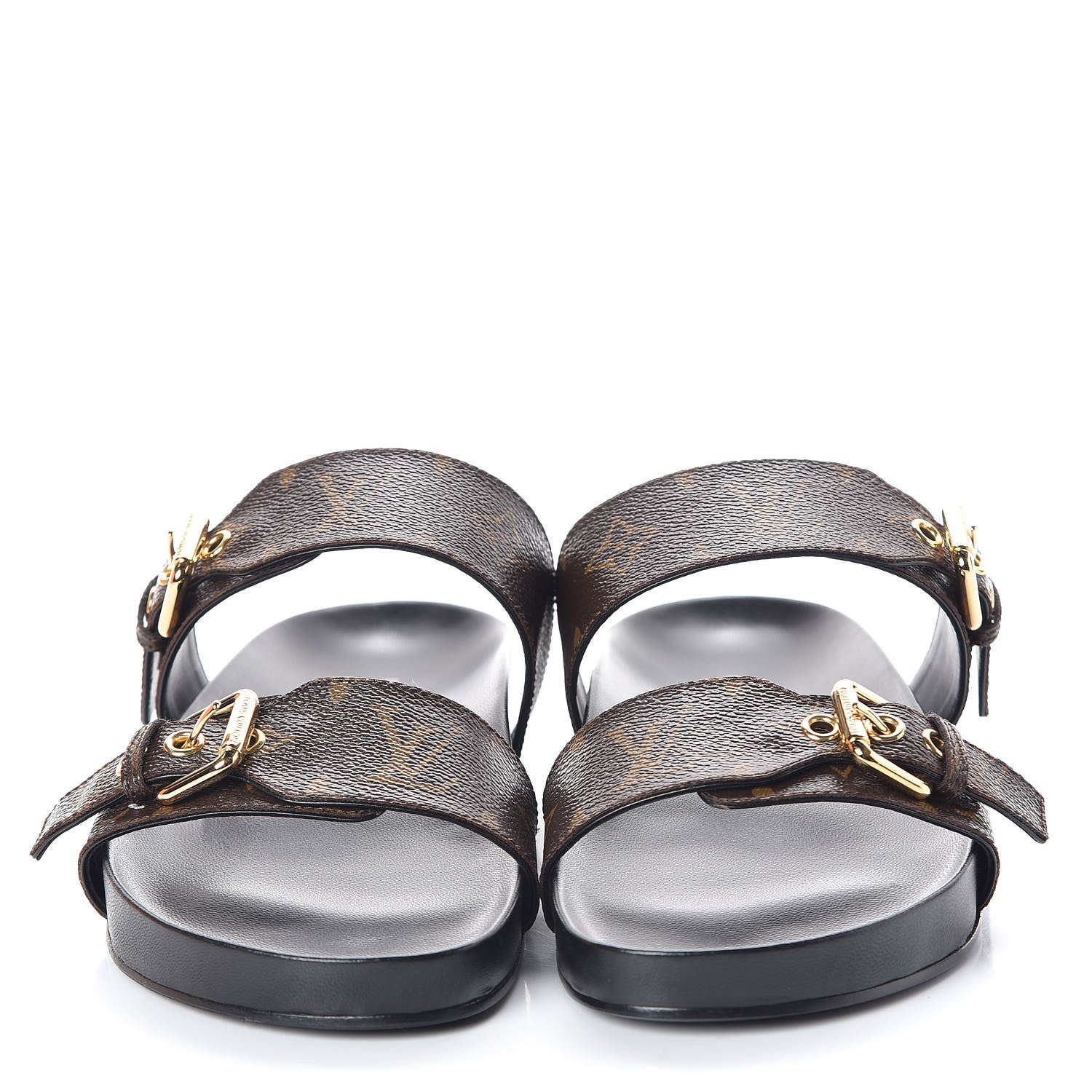 Louis Vuitton Monogram Bom Dia Mule Sandals 40 Black 2 of 8