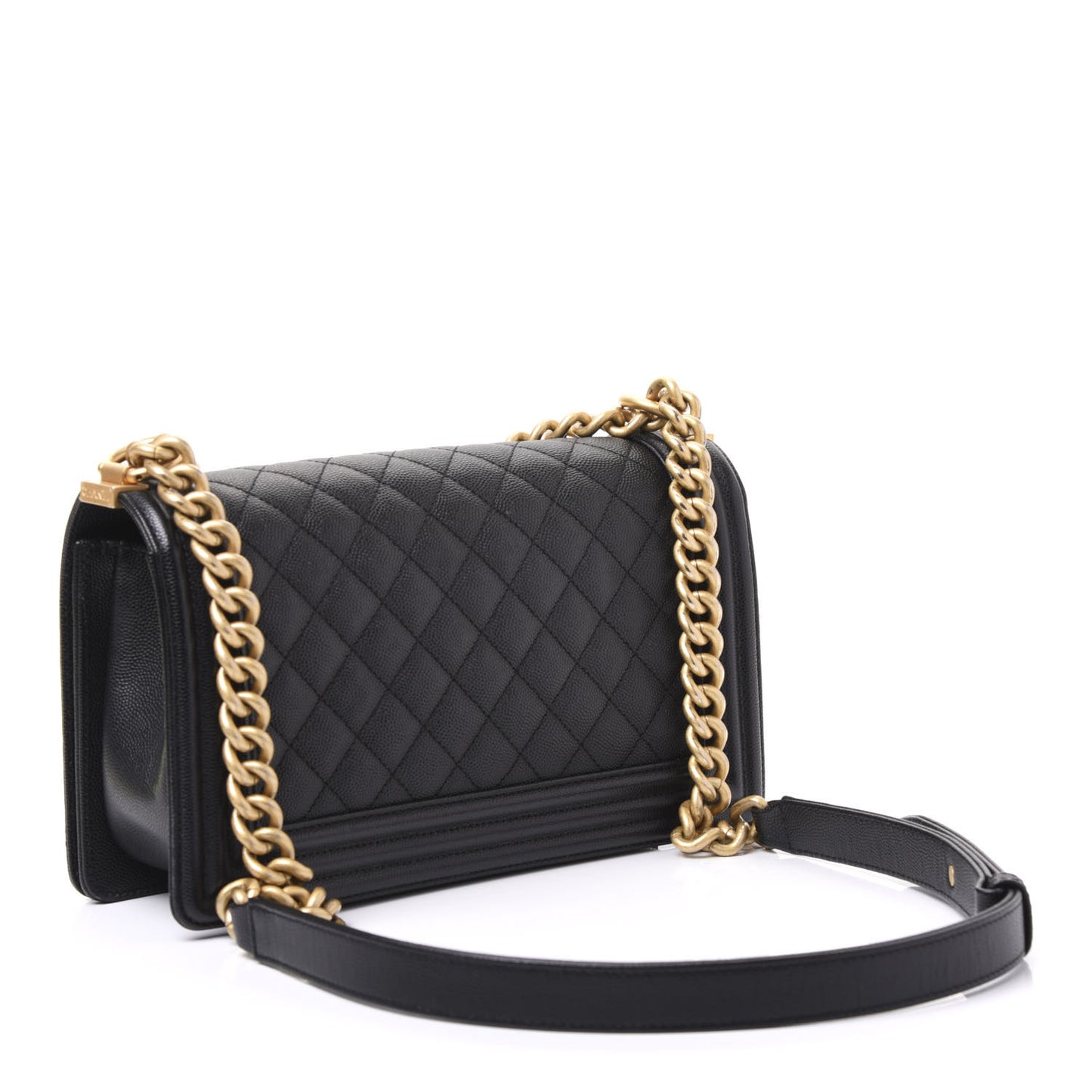 Caviar Quilted Medium Boy Flap Black