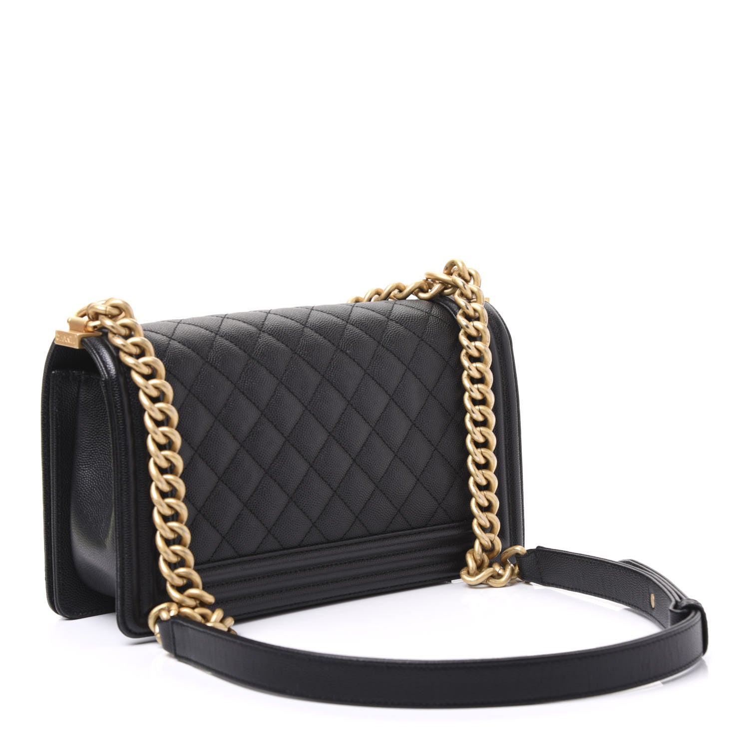 Chanel Caviar Quilted Medium Boy Flap Black 2 of 10