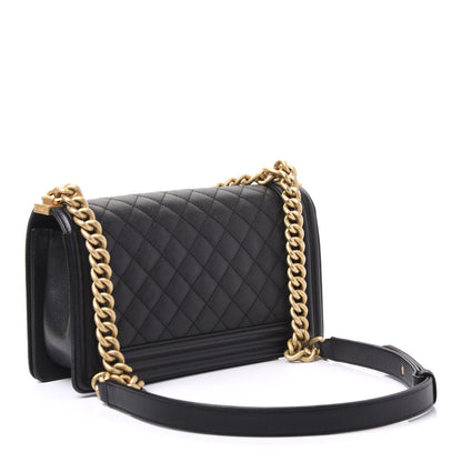 Chanel Caviar Quilted Medium Boy Flap Black 2 of 10