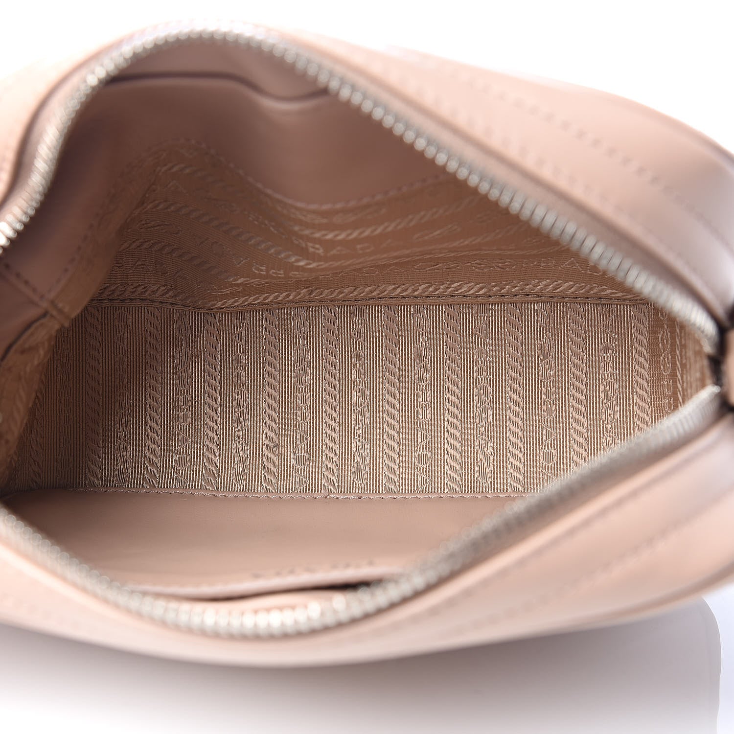 Prada Soft Calfskin Chevron Diagramme Crossbody Bag Cipria 5 of 10