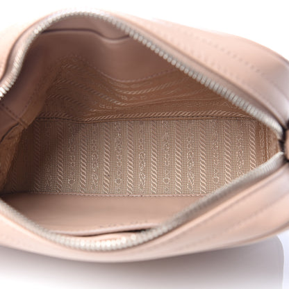 Prada Soft Calfskin Chevron Diagramme Crossbody Bag Cipria 5 of 10