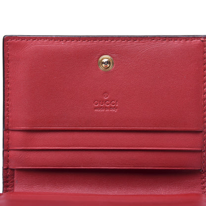 Gucci GG Supreme Monogram Blooms Card Case Beige Blue Navy Hibiscus Red 8 of 10