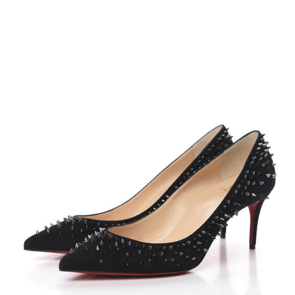 Christian Louboutin Veau Velours Studded Escarpic 70 Pumps 38.5 Black 3 of 9