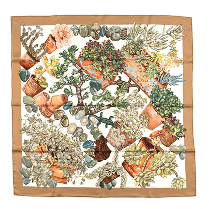 Hermes Silk Jardin Secret Scarf 90 1 of 3