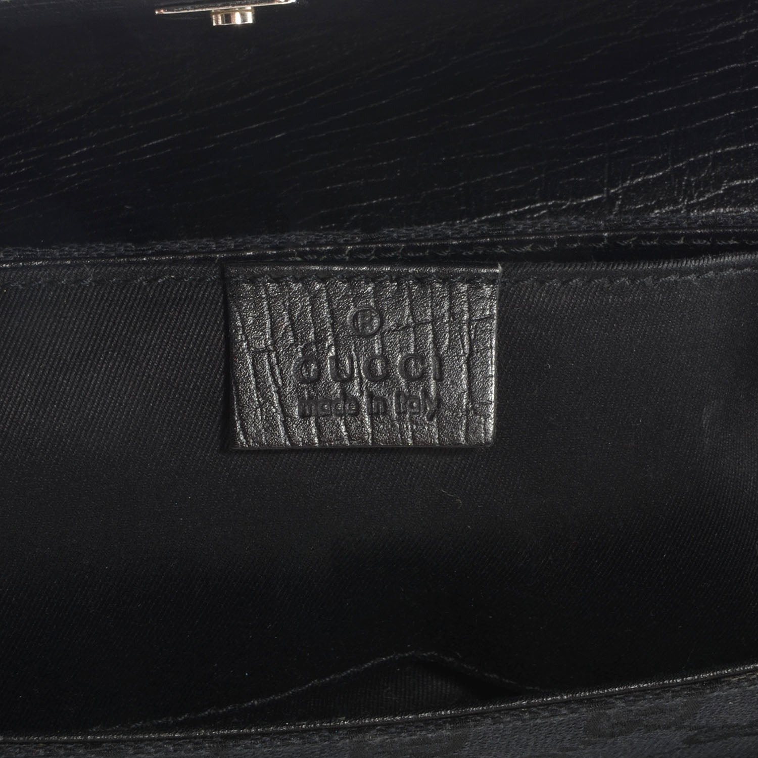 Gucci Monogram Horsebit Clutch Black 6 of 7