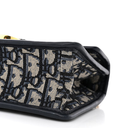 Christian Dior Oblique 30 Montaigne East West Chain Flap Bag Blue 10 of 14
