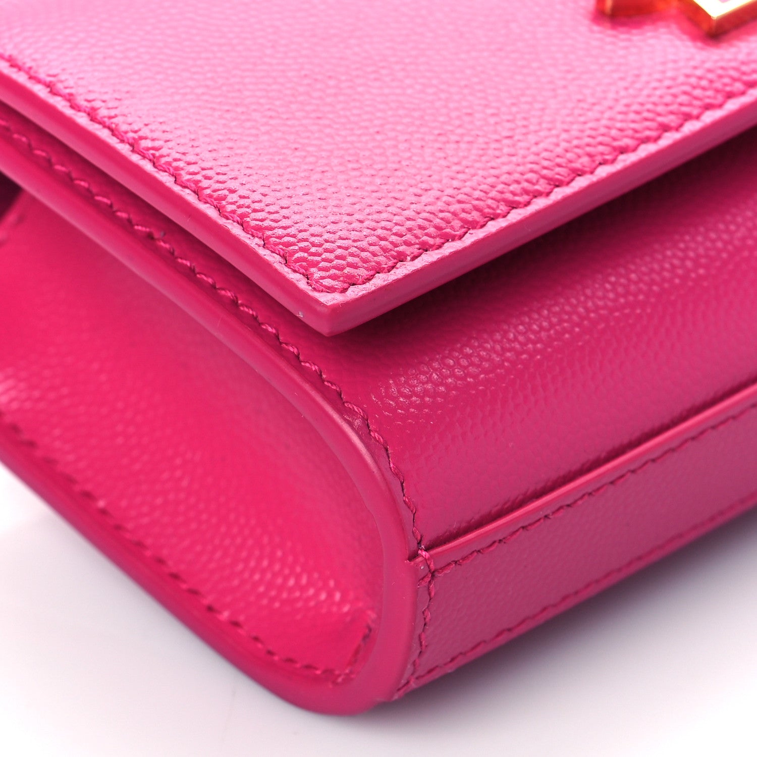 Saint Laurent Grain De Poudre Monogram Kate Belt Bag Fuchsia 9 of 10
