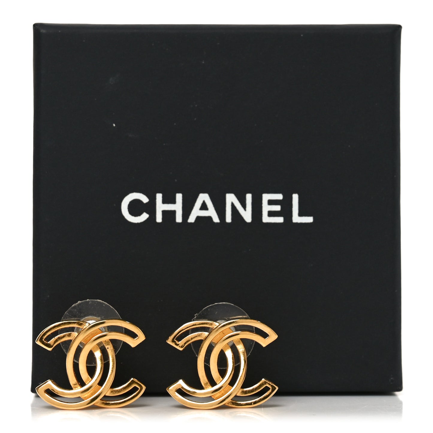 Metal Obazine CC Earrings Gold