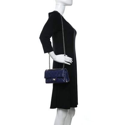Chanel Caviar Patent 2.55 Reissue Flap 224 Blue 3 of 12
