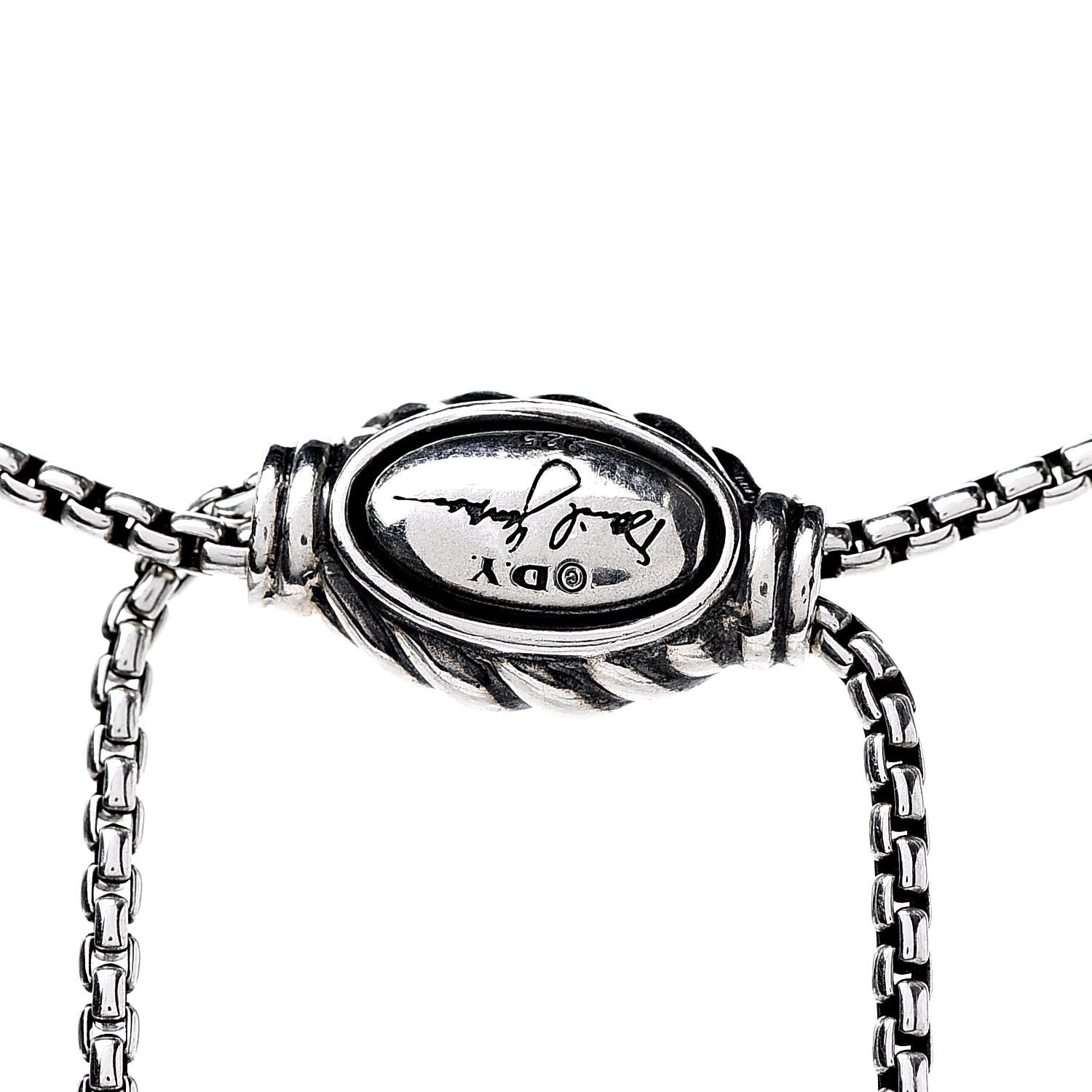 David Yurman Sterling Silver 14K Yellow Gold 37mm Crossover Pendant Necklace 5 of 5