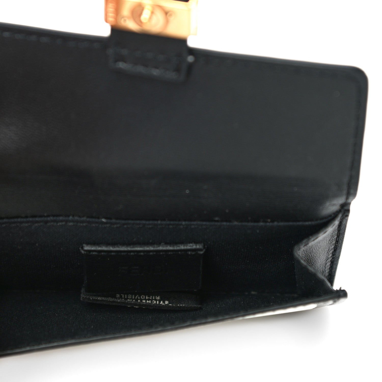 Fendi X JOSHUA VIDES Nappa FF Embossed Fold Over Card Holder Wallet White Black 7 of 10