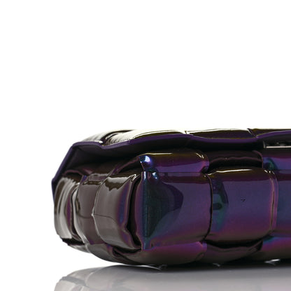 Bottega Veneta Glossy Nail Polish Nappa Maxi Intreccio Padded Cassette Crossbody Bag Holographic 7 of 8