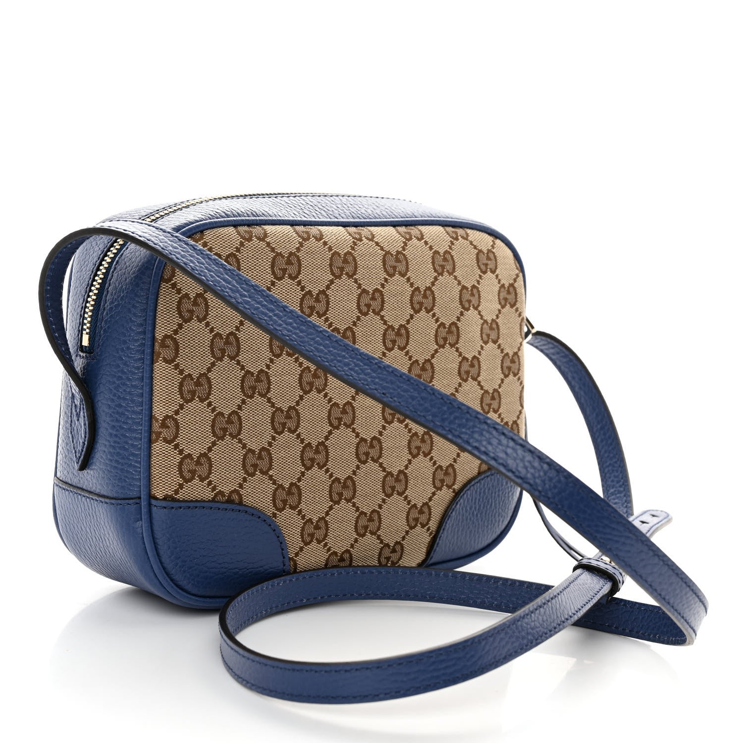 Gucci Monogram Dollar Calfskin Mini Bree Messenger Bag Beige Ebony Caspian 3 of 10