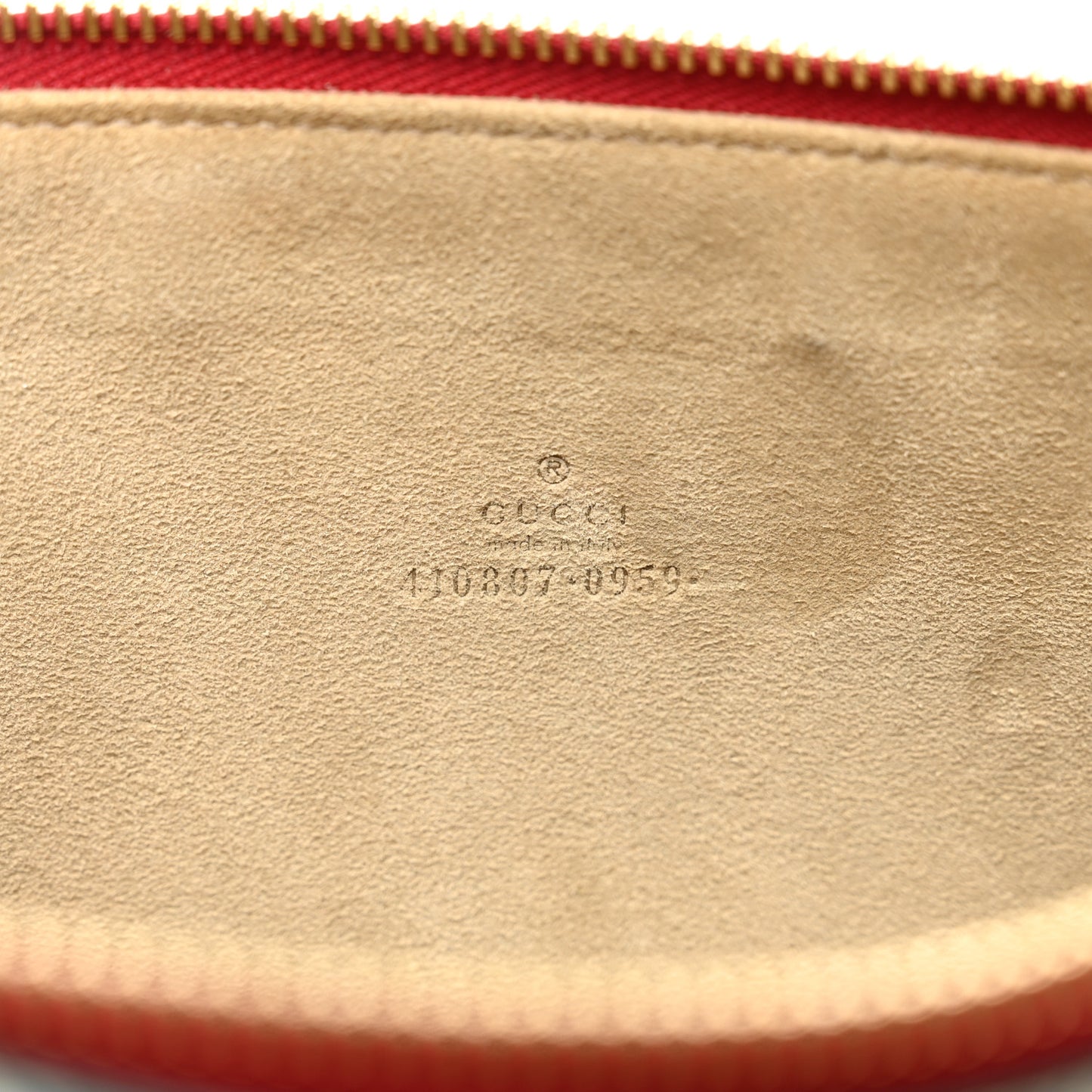 GG Supreme Monogram Blooms Suede Large Zip Pouch Blue