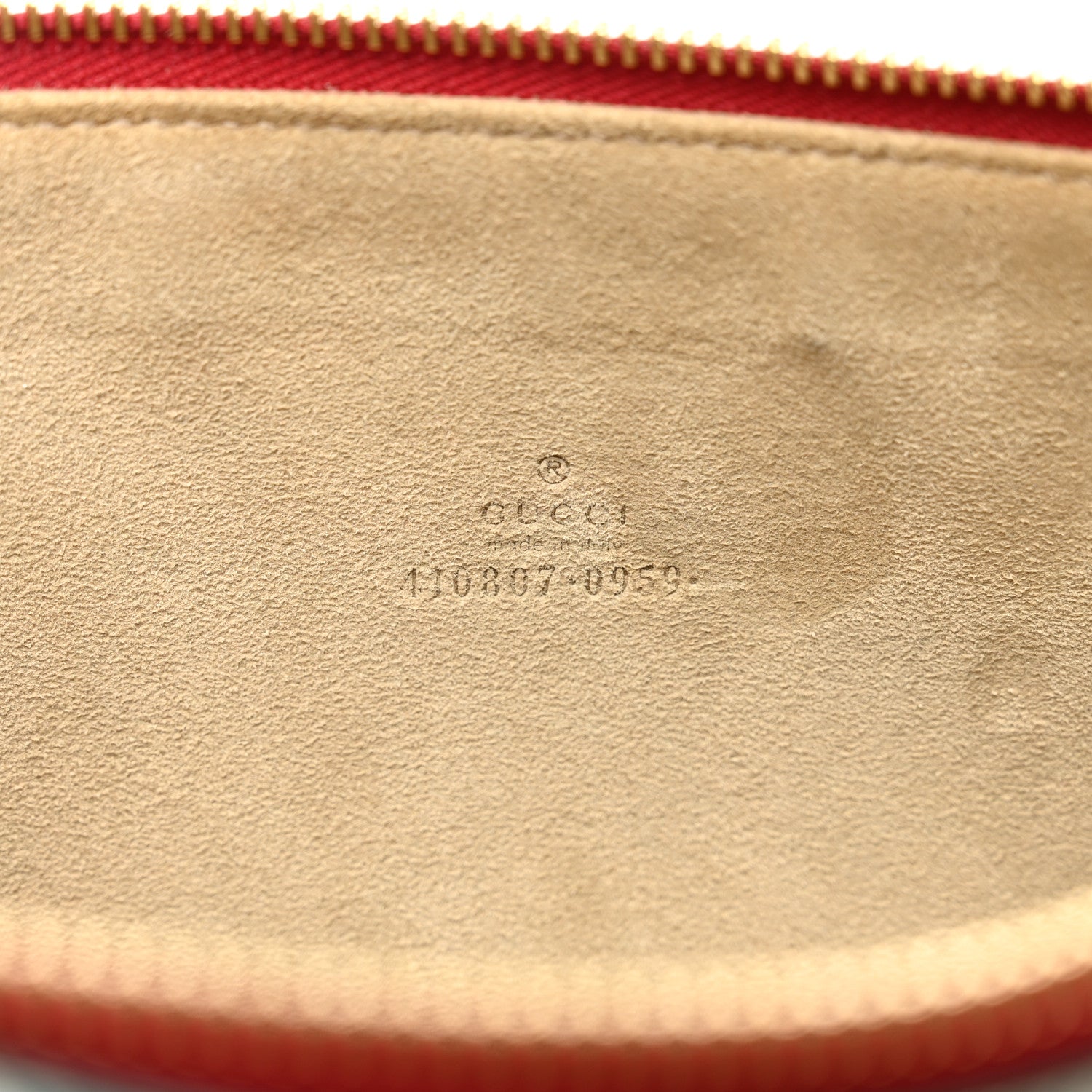 Gucci GG Supreme Monogram Blooms Suede Large Zip Pouch Blue 6 of 7