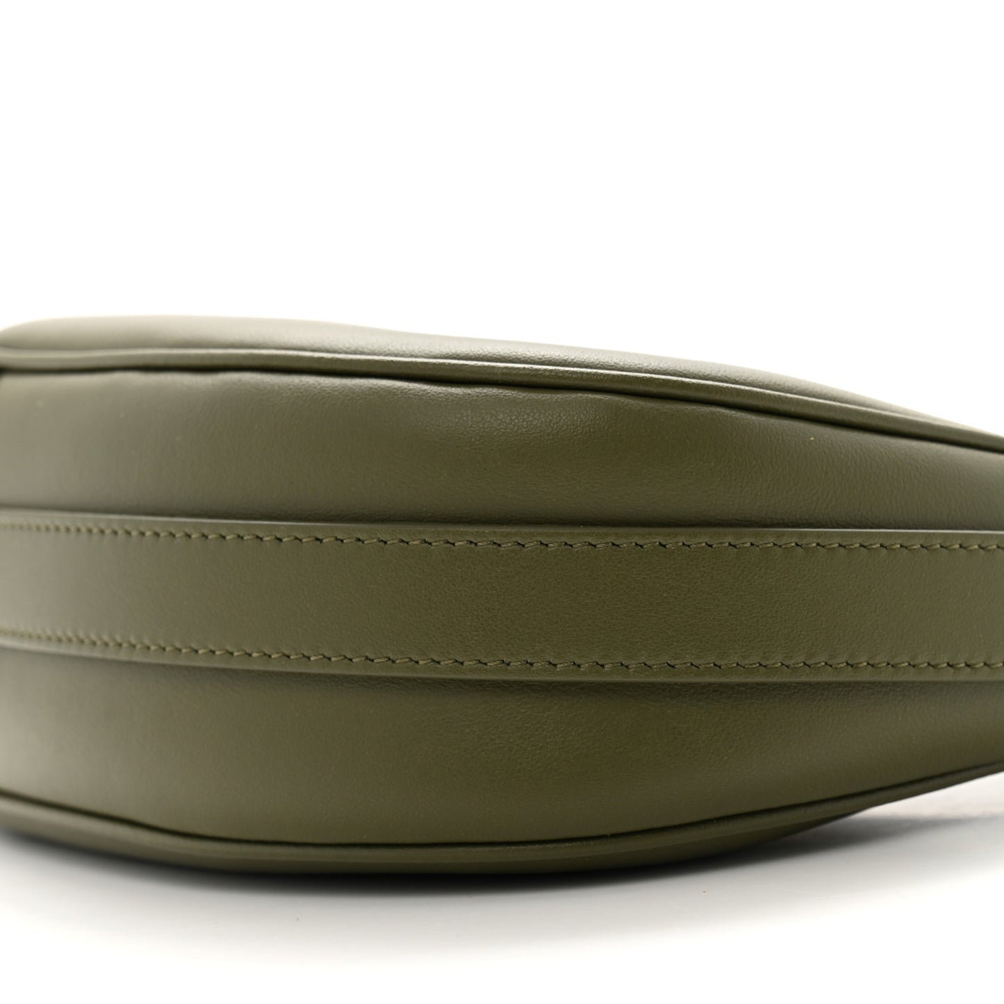 Smooth Calfskin Medium Strap Ava Shoulder Bag Dark Olive