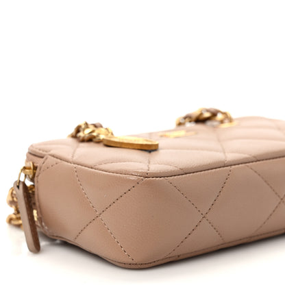 Chanel Caviar Quilted Small Clutch With Chain Beige 8 of 10