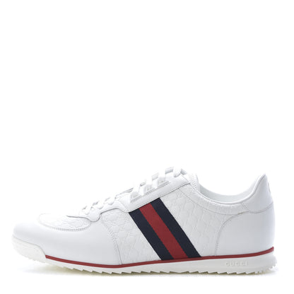 Gucci Guccissima Mens Web Sneakers 12 White 1 of 9