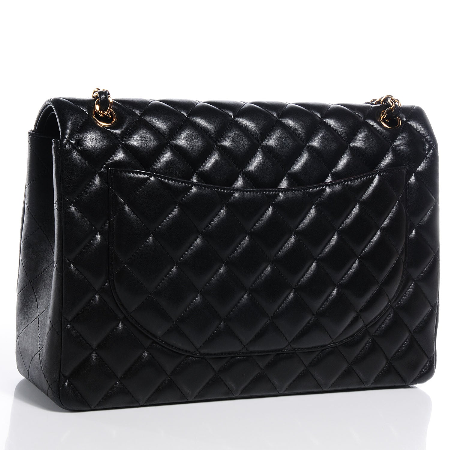 Chanel Lambskin Quilted Maxi Double Flap Black 3 of 8