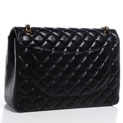 Chanel Lambskin Quilted Maxi Double Flap Black 3 of 8