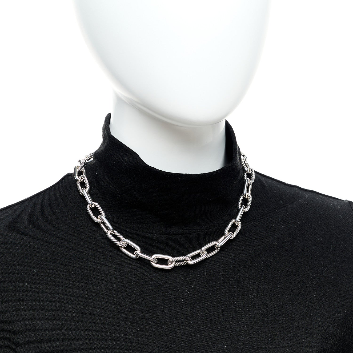 David Yurman Sterling Silver 11mm Madison Chain Toggle Necklace 2 of 6