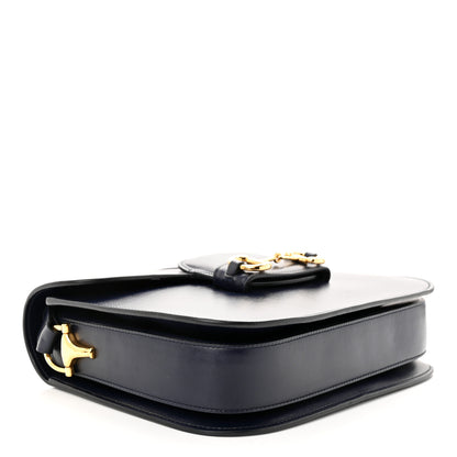 Gucci Calfskin Web Horsebit 1955 Shoulder Bag Blue 4 of 11