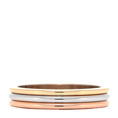 Cartier 18K Pink White Yellow Gold 3.5mm Trinity Wedding Band Ring 52 6 5 of 10