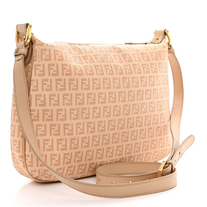 Fendi Zucchino Spalmati Vitello Messenger Bag Vacchetta Camelia 3 of 13