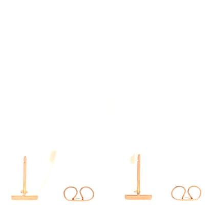 Tiffany 18K Rose Gold T Bar Earrings 3 of 5