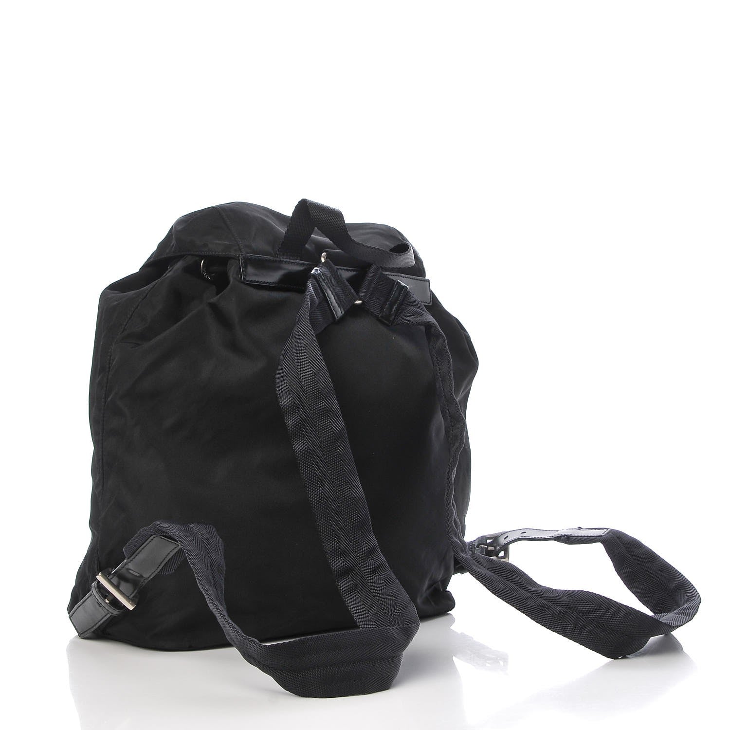 Prada Nylon Vela Medium Cinch Backpack Black 3 of 7