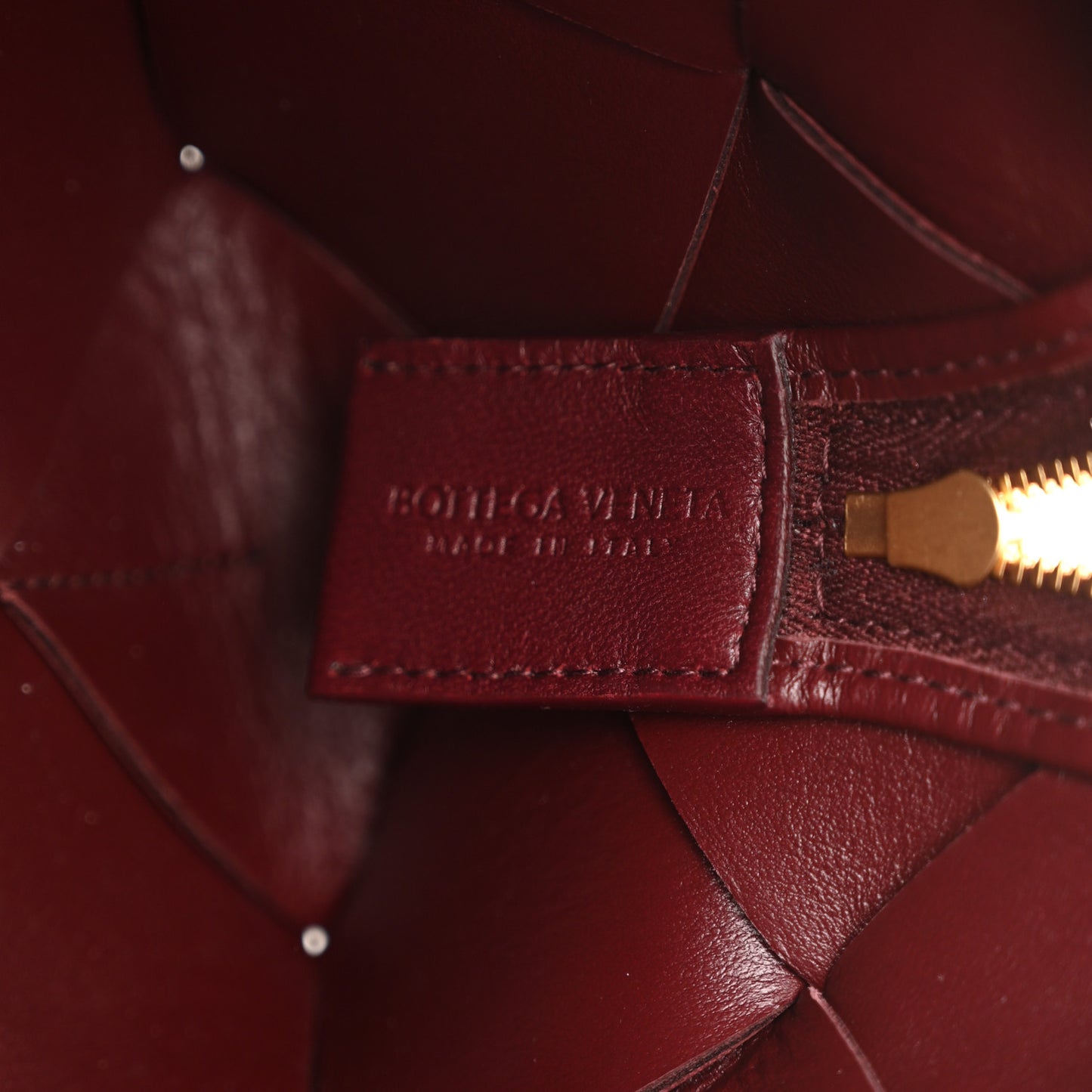Lambskin Maxi Intrecciato Small Cassette Camera Bag Barolo