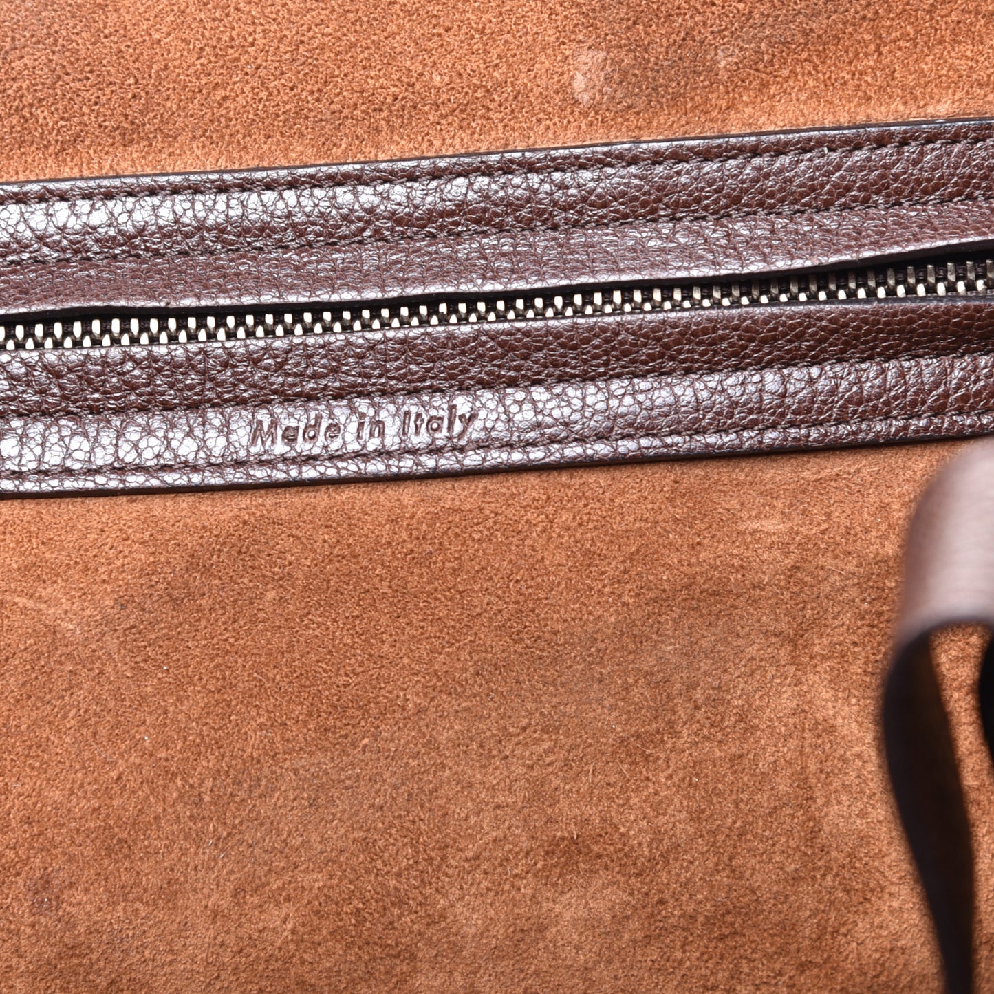 Grained Calfskin Medium Phantom Luggage Brown