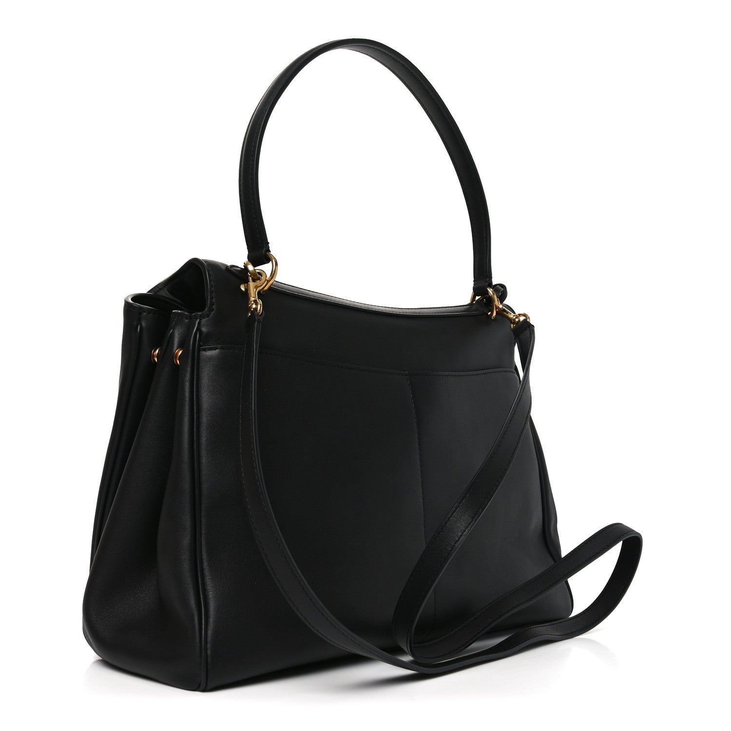 Balenciaga Natural Smooth Calfskin Medium Rodeo Top Handle Handbag  Black 3 of 9