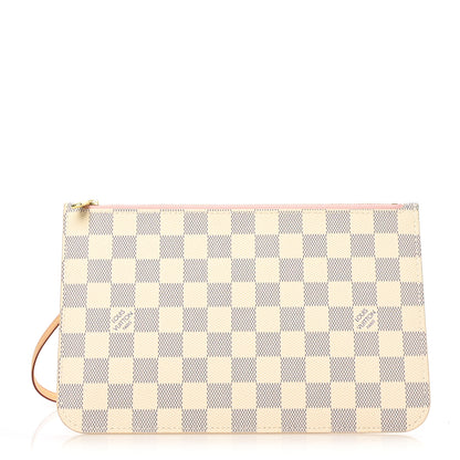 Louis Vuitton Damier Azur Neverfull MM GM Pochette Rose Ballerine 1 of 5