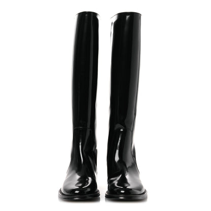 Saint Laurent Vitello Ruinart Hunt 25 Boots 38.5 Black 3 of 13