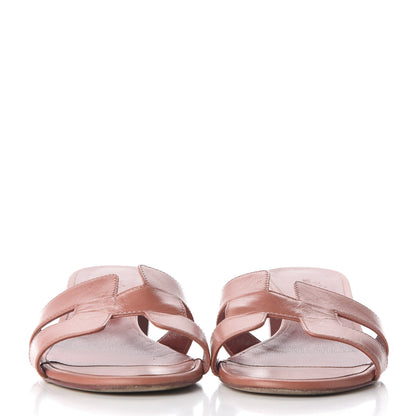Hermes Nappa Oasis Sandals 38 Rouge Blush 5 of 20