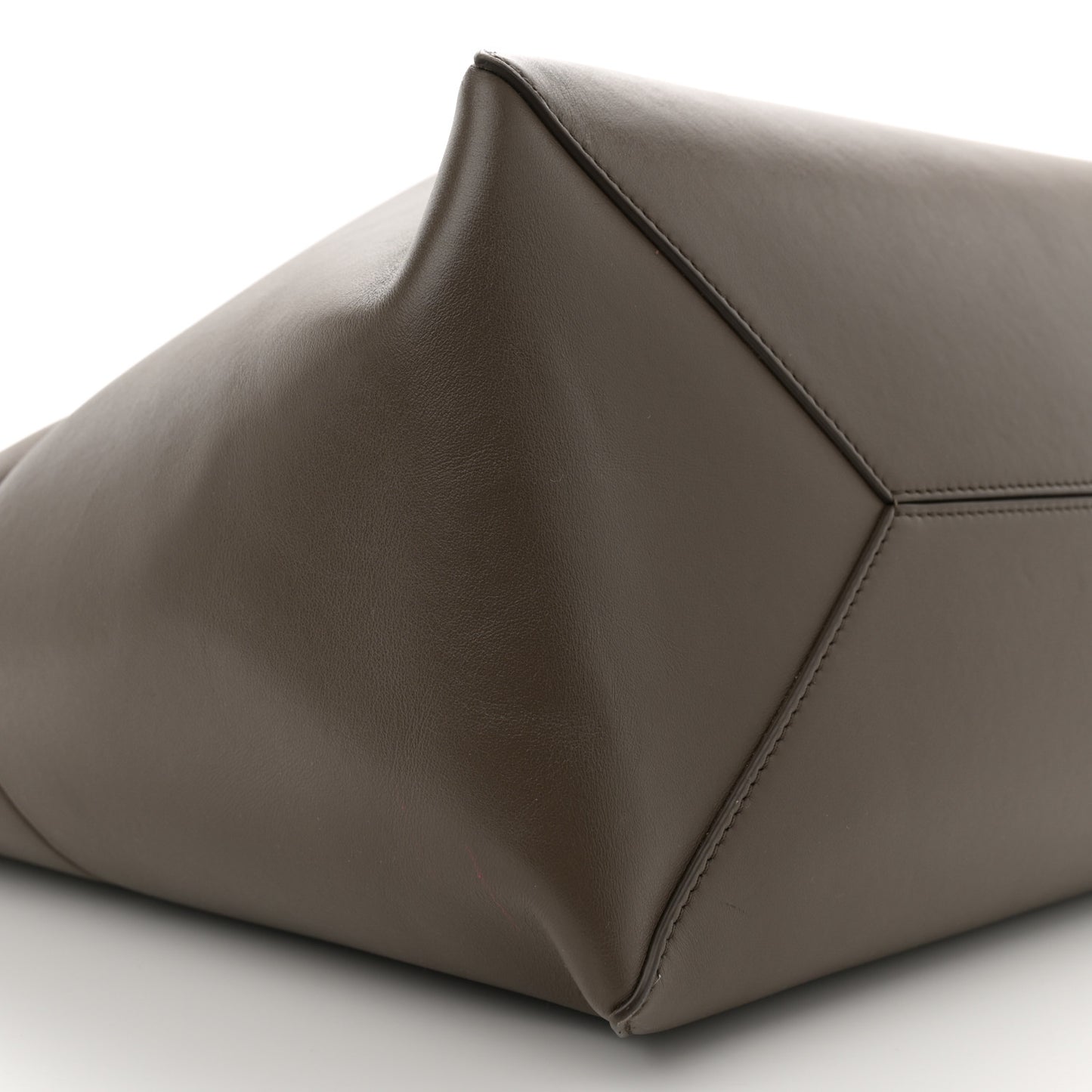Shiny Calfskin Medium Puzzle Fold Tote Umber