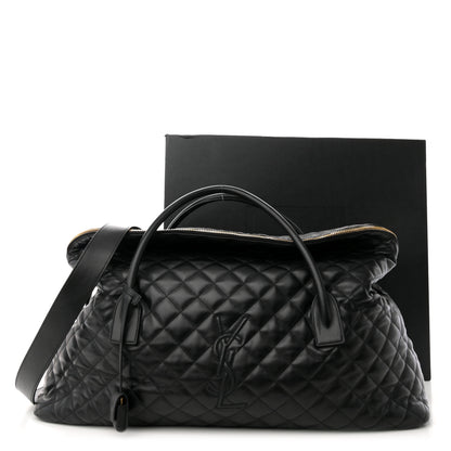 Saint Laurent Calfskin Quilted ES Giant Travel Bag Black 13 of 13