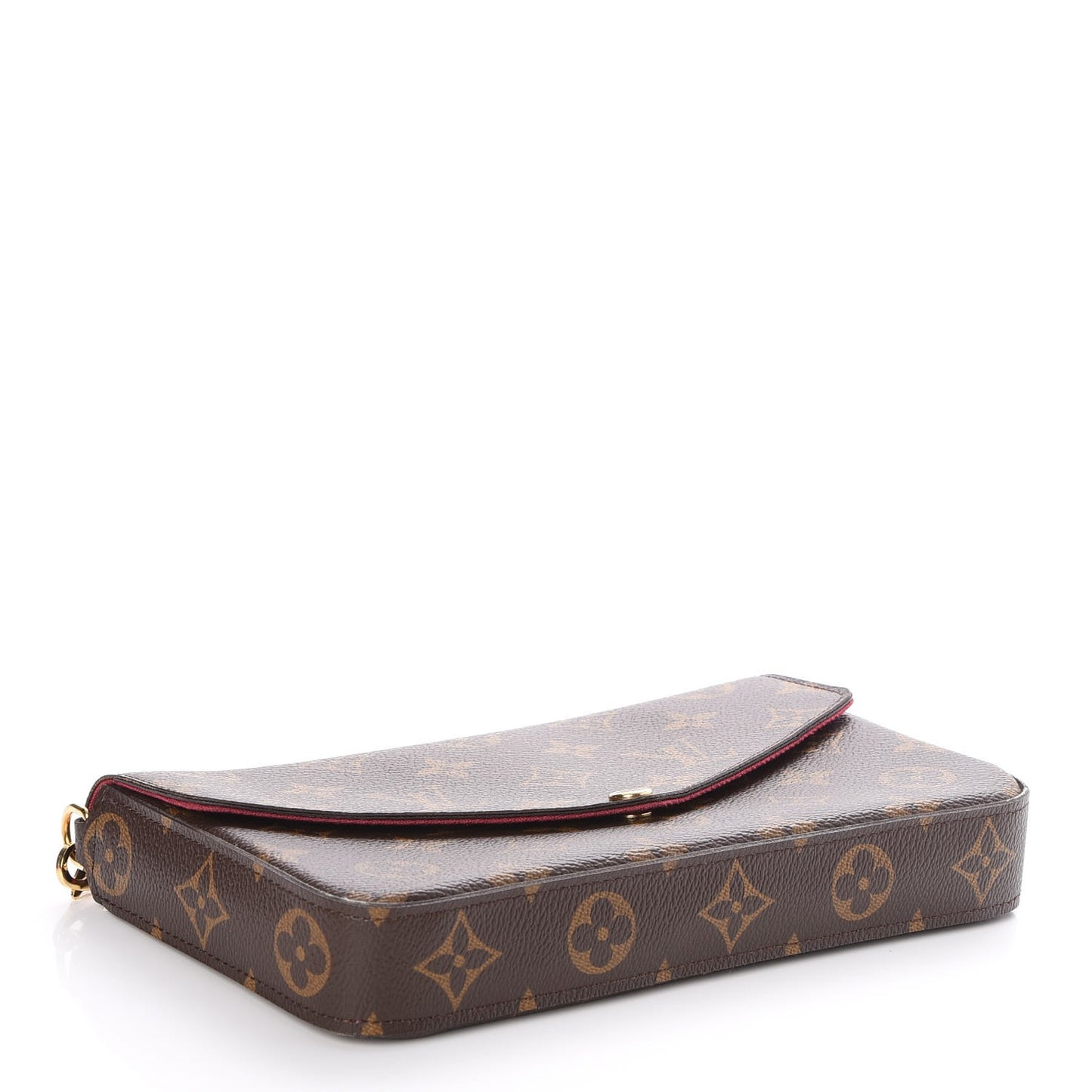 Monogram Pochette Felicie Chain Wallet Fuchsia