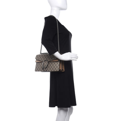 Gucci GG Supreme Monogram Small Dionysus Shoulder Bag Taupe 2 of 9