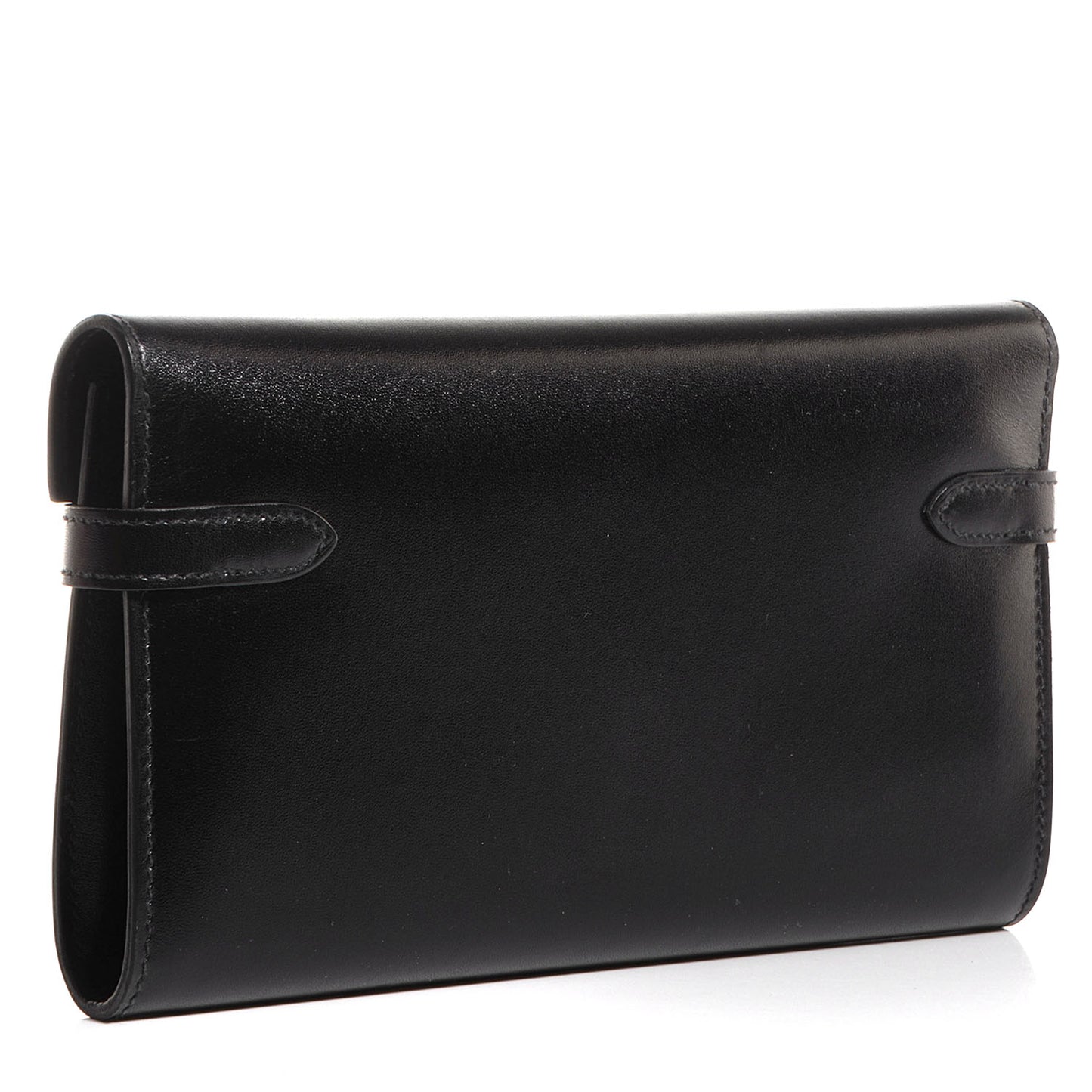 Guilloche Box Kelly Longue Wallet Black
