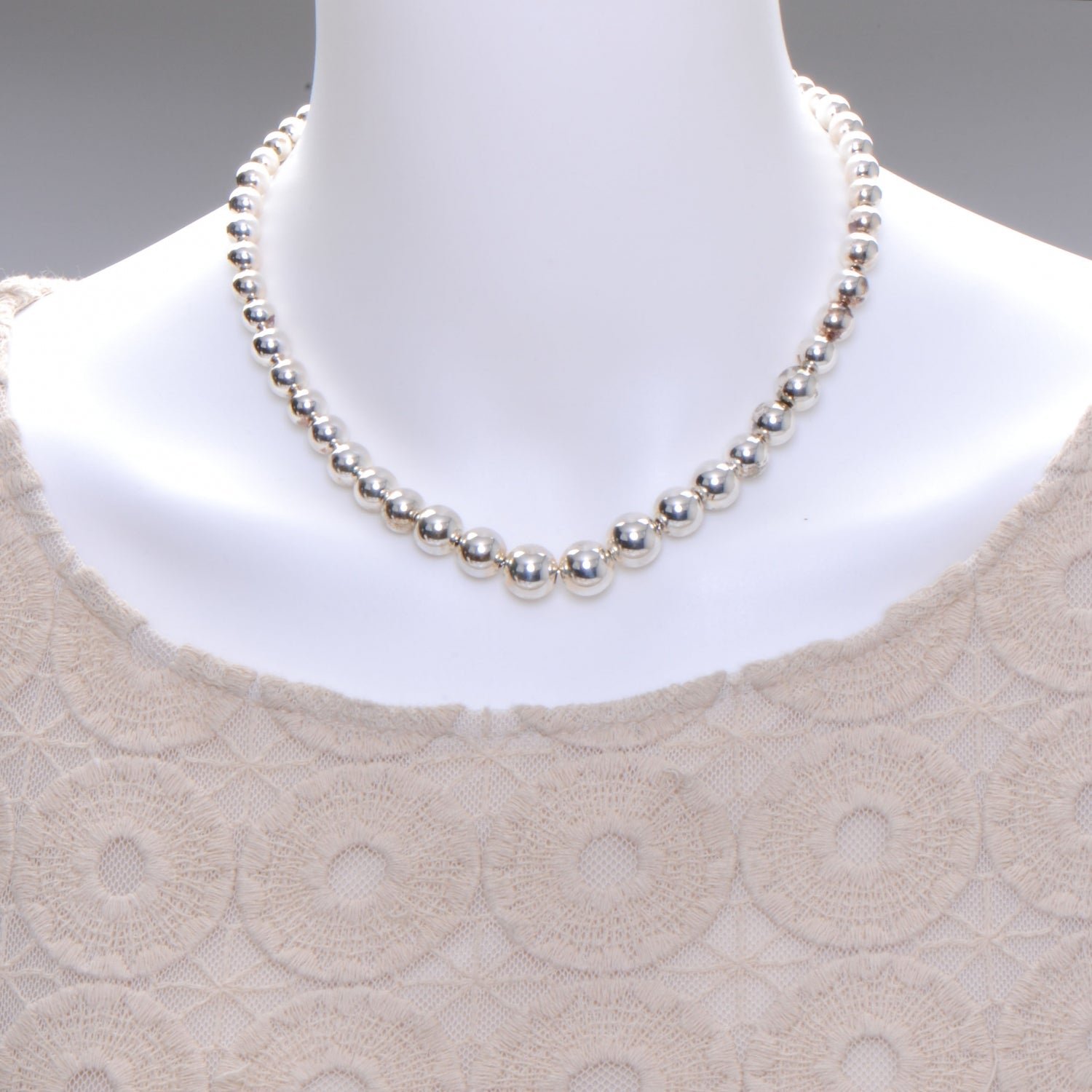 Tiffany Sterling Silver HardWear Graduated Ball Necklace 2 of 5