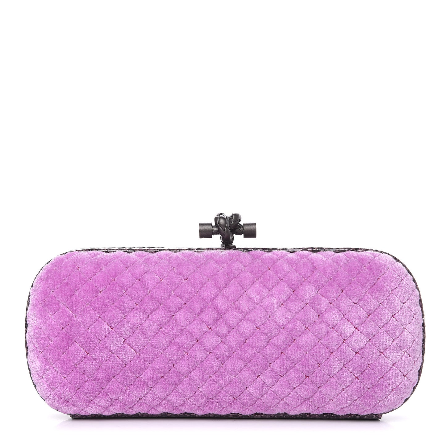 Velvet Intreccio Impero Ayers Knot Clutch Peony