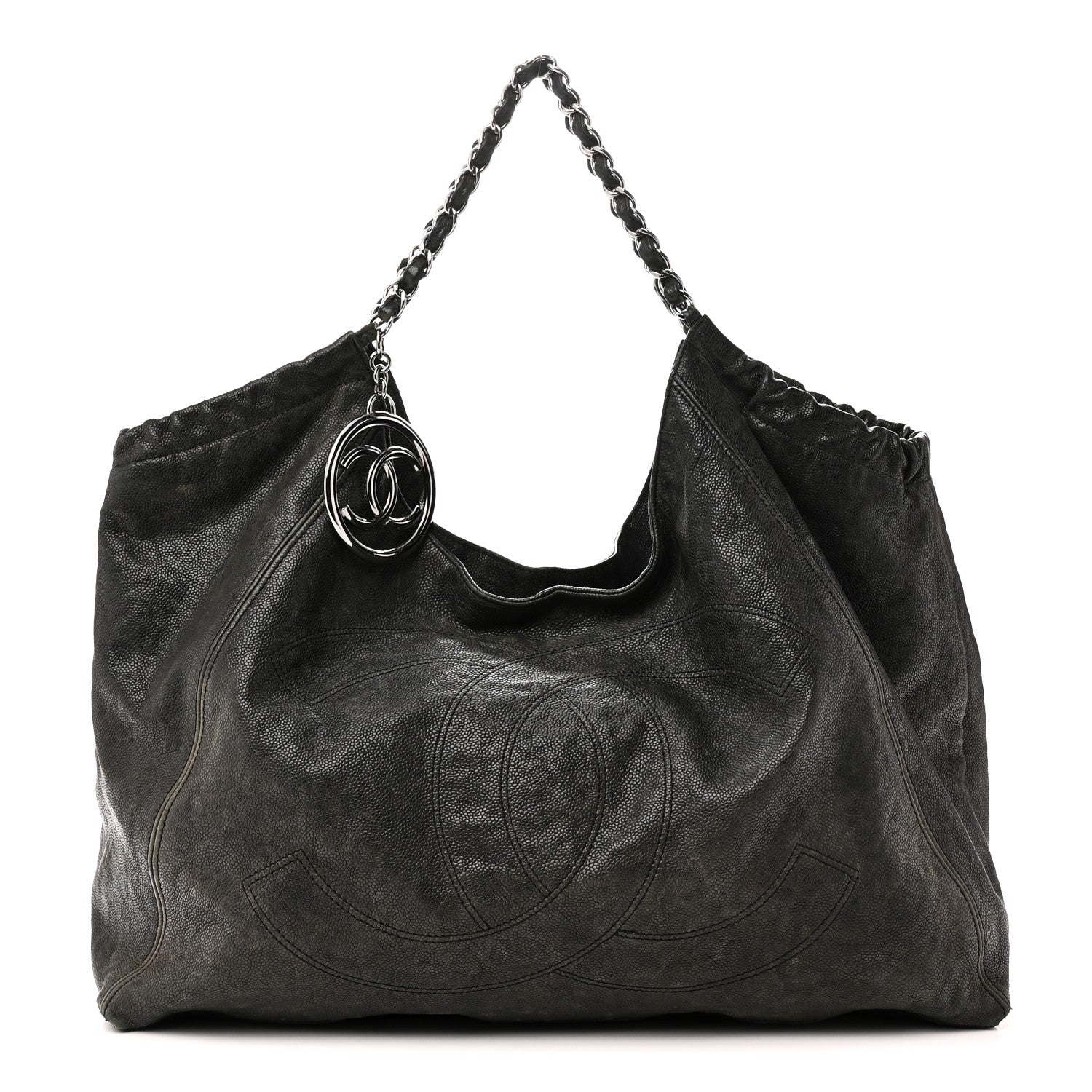 Chanel Distressed Caviar XL Coco Cabas Black 1 of 10