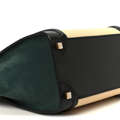 Celine Baby Grained Calfskin Nubuck Micro Tri-Color Luggage Teal 9 of 10