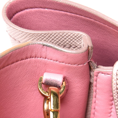 Prada Saffiano Cuir Medium Double Bag Cammeo Rosa 9 of 9