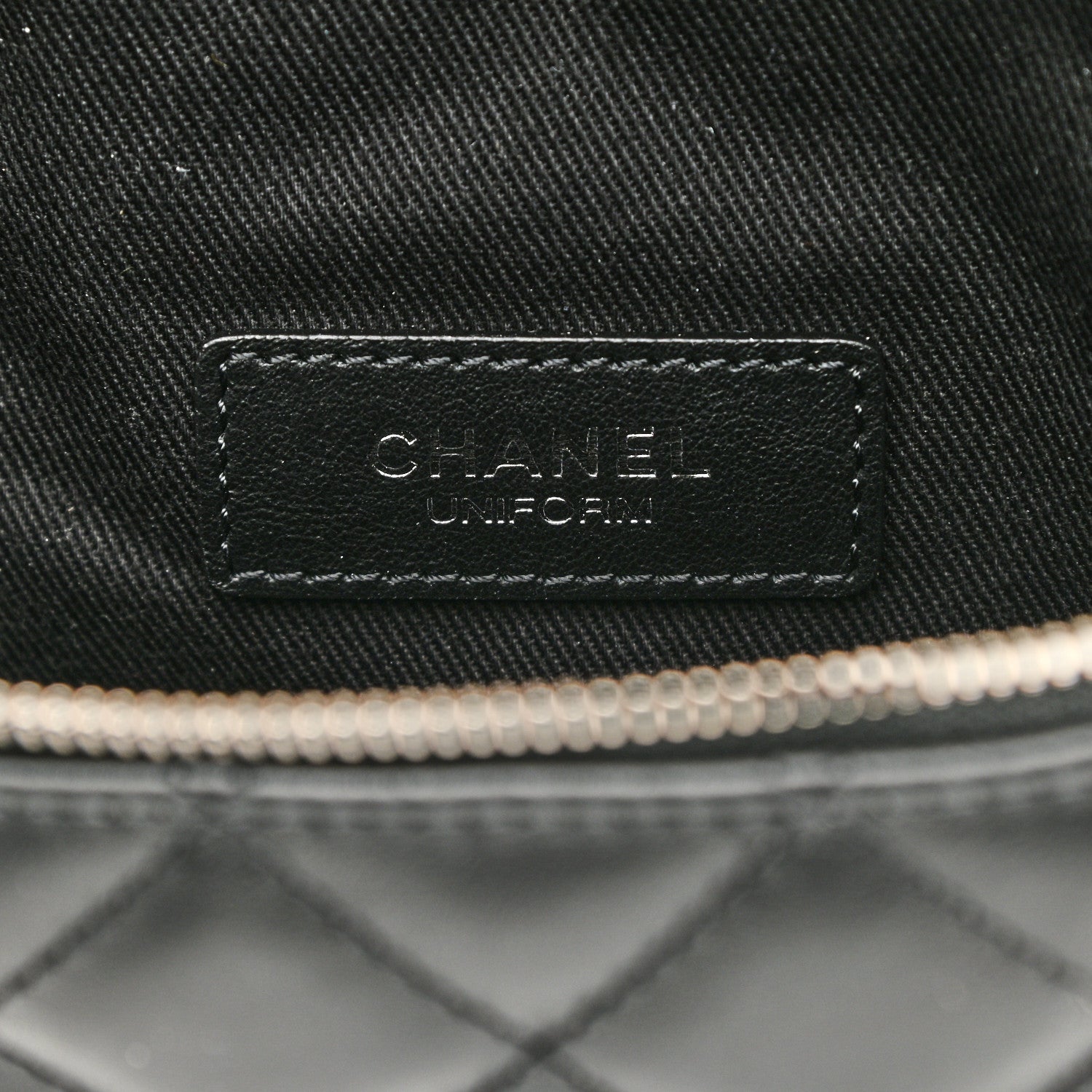 Chanel Grained Calfskin Quilted Waist Belt Bag Black 6 of 10