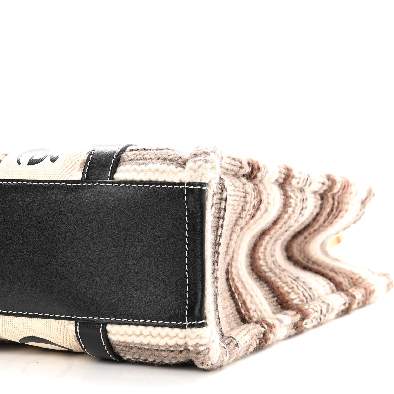 Chloe Knit Medium Woody Ribbon Tote Black Multicolor 10 of 10